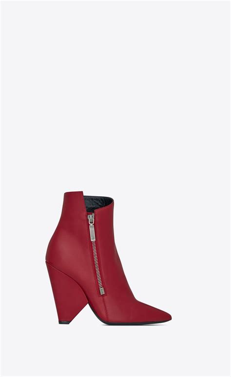 ysl niki wedge boots in lambskin|Saint Laurent Niki Booties .